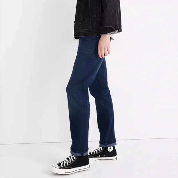 Madewell Men Straight Jeans in Paxson Dark Wash size 32 x 32 - Picture 4 of 16